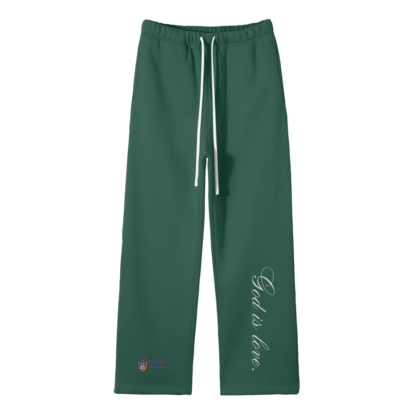 Unisex Solid Color Fleece Straight Leg Pants
