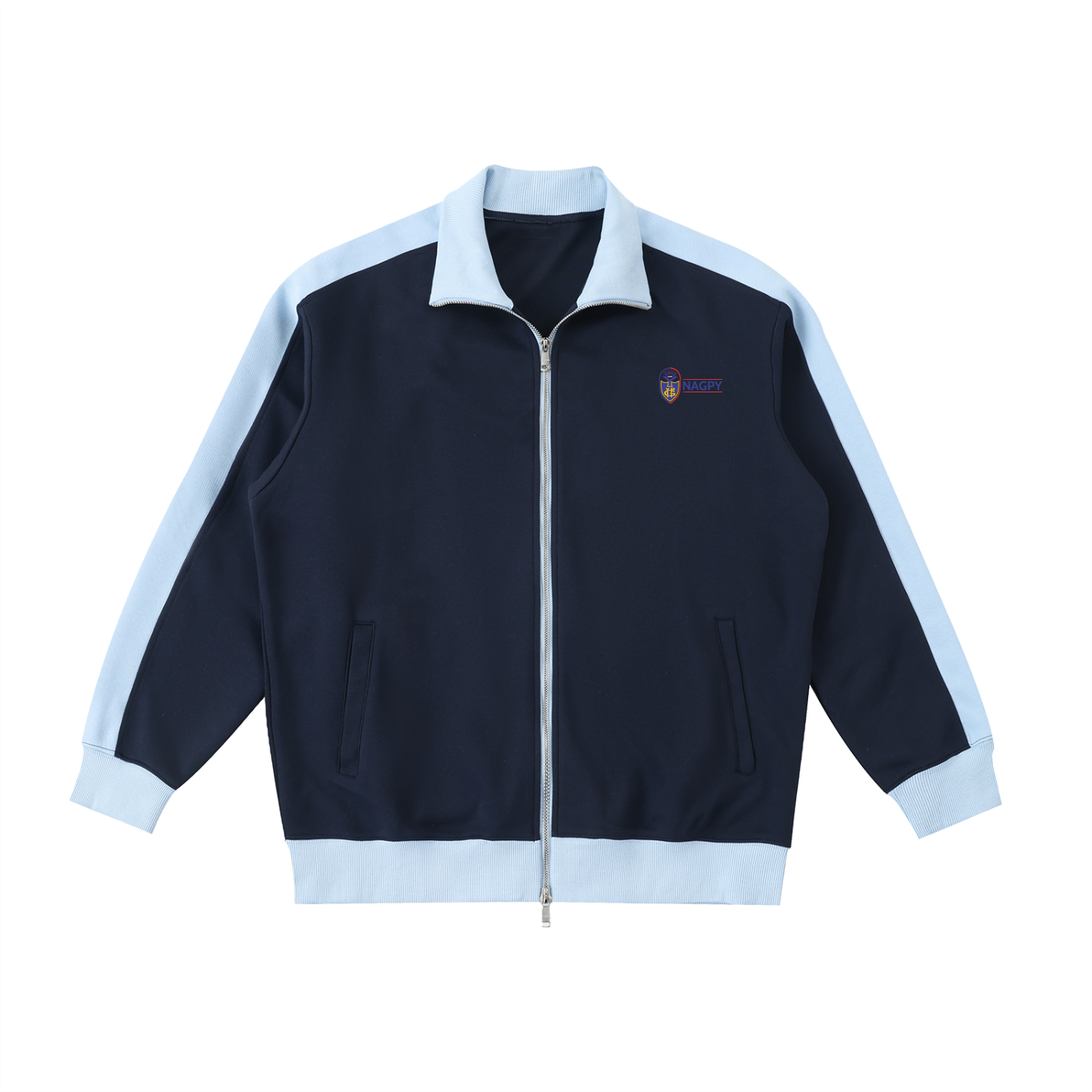 NAGPY Contrast Trim Stand Collar Jacket (TapStitch)